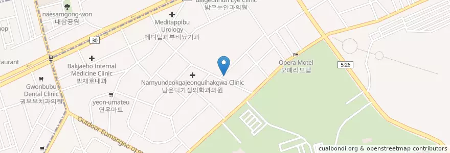 Mapa de ubicacion de 두류3동주민센터 en Республика Корея, Тэгу, 달서구, 두류동.