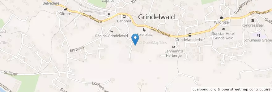 Mapa de ubicacion de Parkhaus Sportzentrum en Suíça, Berna, Verwaltungsregion Oberland, Verwaltungskreis Interlaken-Oberhasli, Grindelwald.