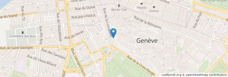 Mapa de ubicacion de La Bottega en Schweiz/Suisse/Svizzera/Svizra, Genève, Genève, Genève.