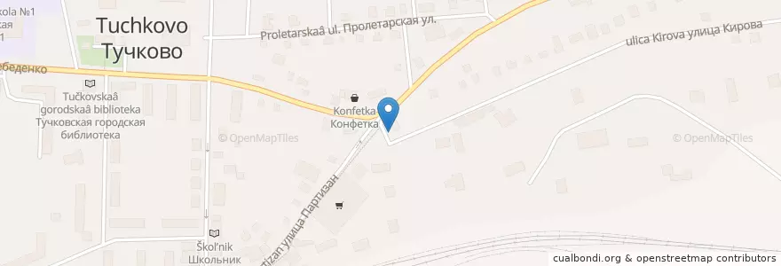 Mapa de ubicacion de KFC en Rusia, Distrito Federal Central, Óblast De Moscú, Рузский Городской Округ.