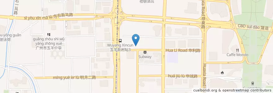 Mapa de ubicacion de ICBC en 중국, 광둥성, 광저우시, 越秀区, 猎德街道.