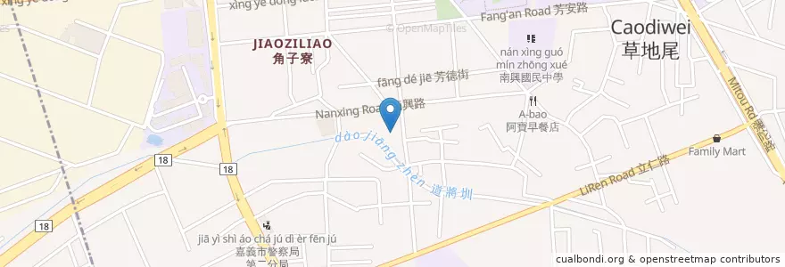 Mapa de ubicacion de 頂安宮 en Taiwan, 臺灣省, 嘉義市, Condado De Chiayi, 東區.