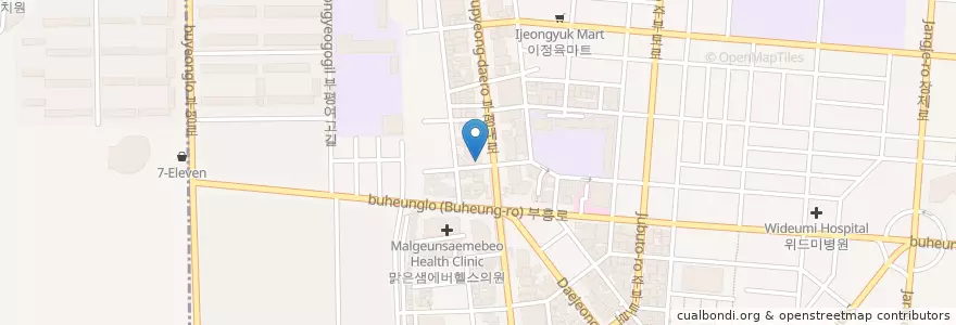 Mapa de ubicacion de 스시애 2호점 en Zuid-Korea, 인천, 부평구, 부평동.