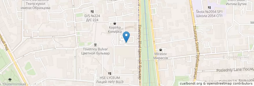Mapa de ubicacion de Брикет маркет en Russia, Central Federal District, Moscow, Central Administrative Okrug, Meshchansky District, Tverskoy District.