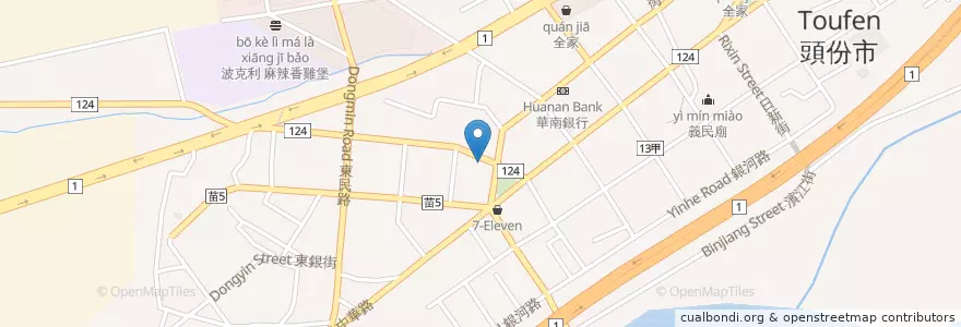 Mapa de ubicacion de 士林豆花 en تايوان, مقاطعة تايوان, 苗栗縣, 頭份市.