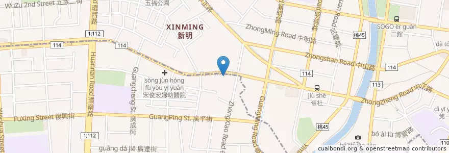 Mapa de ubicacion de 鉅大自助冰城 en Taiwan, Taoyuan, Pingzhen District, Zhongli District.