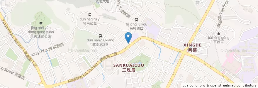 Mapa de ubicacion de 池上木片便當 en 臺灣, 新北市, 臺北市, 文山區.