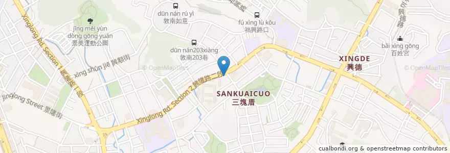 Mapa de ubicacion de 古早味瘦肉粥 en Taiwan, 新北市, Taipé, 文山區.