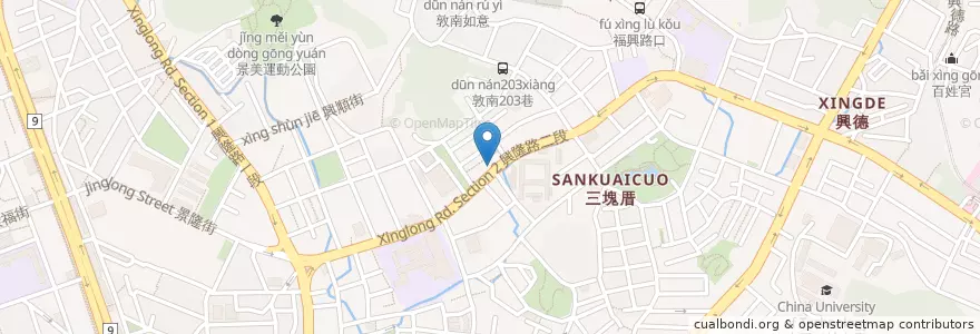 Mapa de ubicacion de 141飯包 en Taïwan, Nouveau Taipei, Taipei, District De Wenshan.