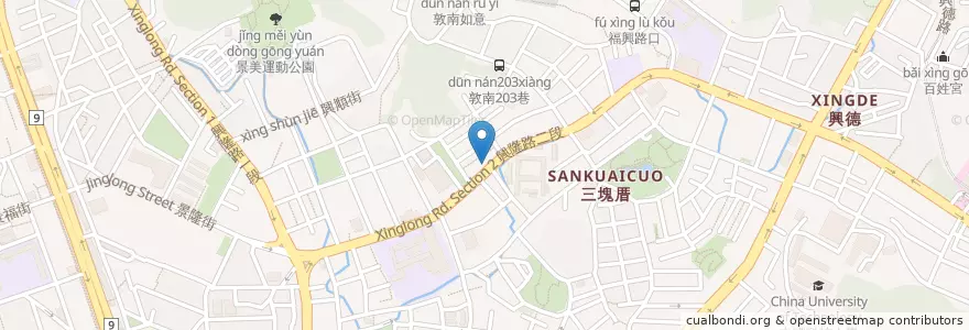 Mapa de ubicacion de 東翰診所 en تايوان, تايبيه الجديدة, تايبيه, 文山區.