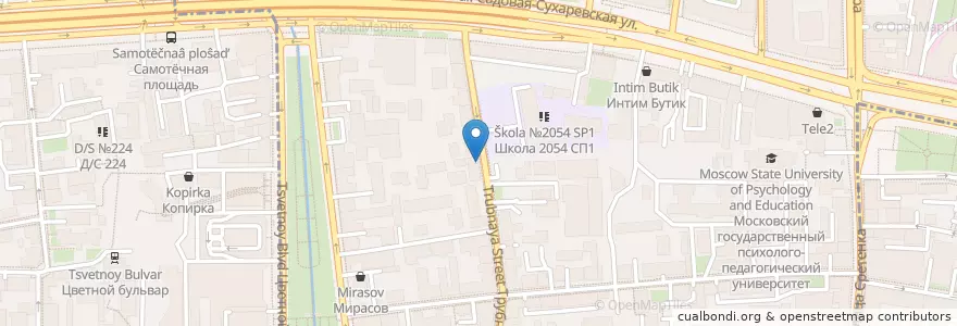 Mapa de ubicacion de Qiwi en Rusia, Distrito Federal Central, Москва, Distrito Administrativo Central, Мещанский Район.