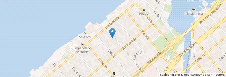 Mapa de ubicacion de El Olivo en کوبا, La Habana.