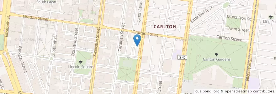 Mapa de ubicacion de San Churro en Australia, Victoria, City Of Melbourne.