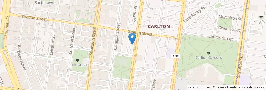 Mapa de ubicacion de Cafe Notturino en Australia, Victoria, City Of Melbourne.