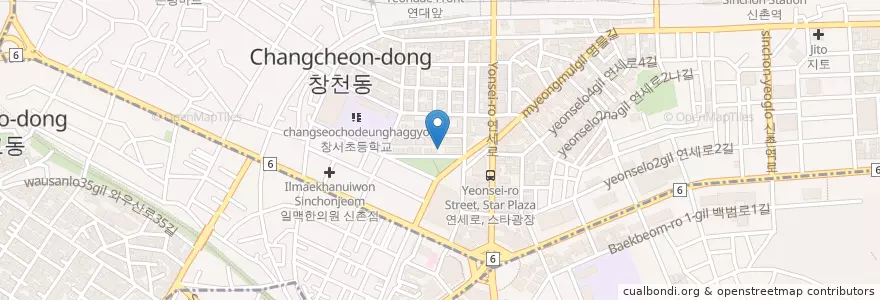 Mapa de ubicacion de odd en Corea Del Sur, Seúl, 마포구.