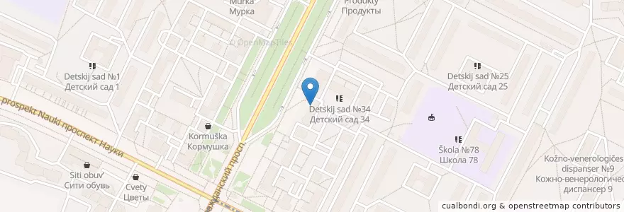 Mapa de ubicacion de Ozon Box 4041 en Russie, District Fédéral Du Nord-Ouest, Oblast De Léningrad, Saint-Pétersbourg, Калининский Район, Округ Академическое.