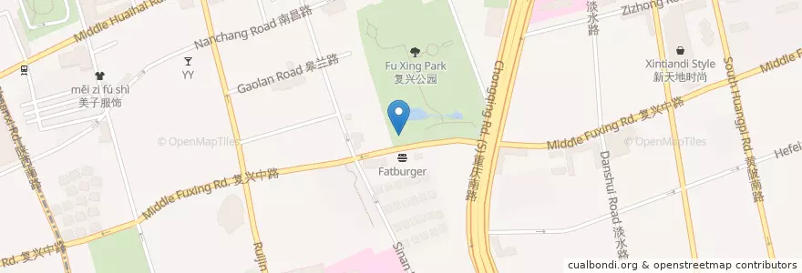 Mapa de ubicacion de 八角亭 en 中国, 上海市, 黄浦区.