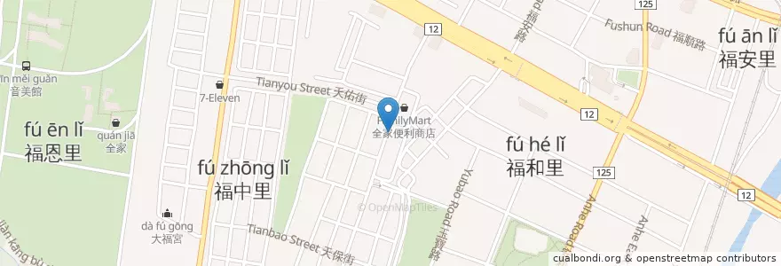Mapa de ubicacion de 中興素食 en 臺灣, 臺中市, 西屯區.