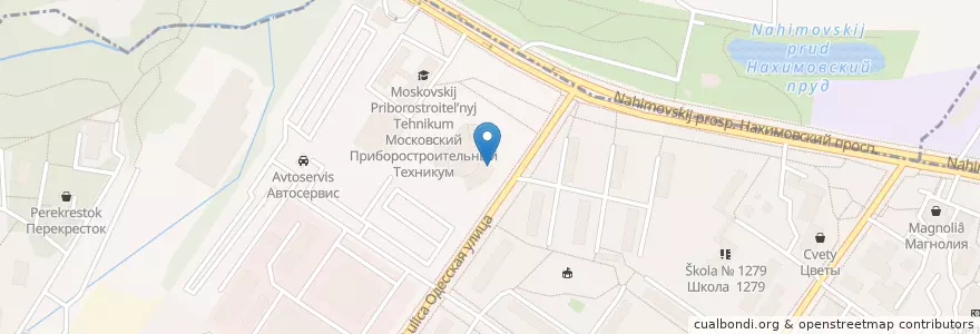 Mapa de ubicacion de Виват холл en Rusia, Центральный Федеральный Округ, Москва, Юго-Западный Административный Округ, Район Зюзино.