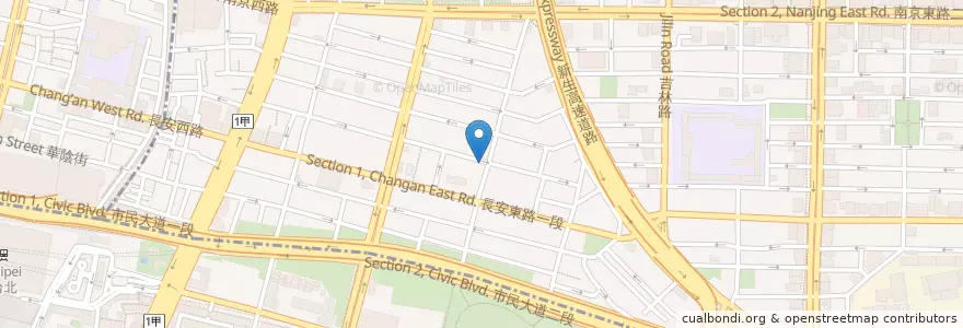 Mapa de ubicacion de 蝦八活蝦 en 臺灣, 新北市, 臺北市, 中山區.