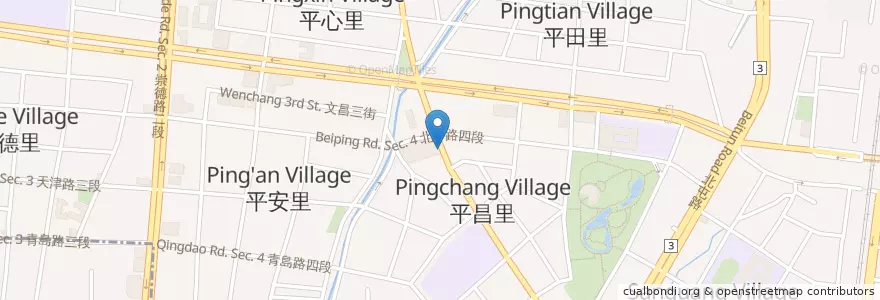 Mapa de ubicacion de 巧媽咪 en Taiwan, Taichung, Distretto Di Beitun.
