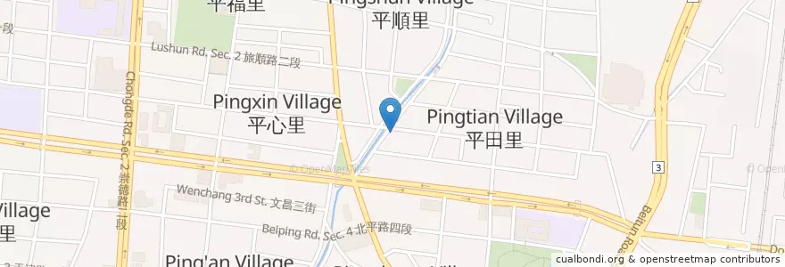Mapa de ubicacion de 貝斯特幼兒園 en 臺灣, 臺中市, 北屯區.