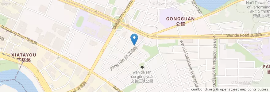 Mapa de ubicacion de 內湖晉田刀削麵館 en 타이완, 신베이 시, 타이베이시, 네이후 구.