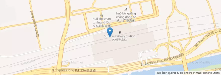 Mapa de ubicacion de McDonald's en 中国, 苏州市, 江苏省, 姑苏区, 苏锦街道.