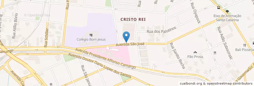 Mapa de ubicacion de Ponto de Taxi en 브라질, 남부지방, 파라나, Região Geográfica Intermediária De Curitiba, Região Metropolitana De Curitiba, Microrregião De Curitiba, 쿠리치바.