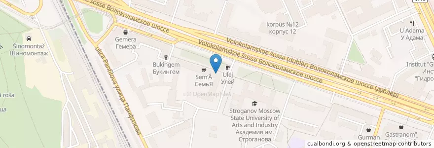 Mapa de ubicacion de Бархат en Rusia, Distrito Federal Central, Москва, Район Сокол.