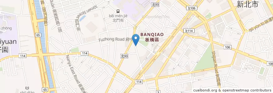 Mapa de ubicacion de 那裡的咖啡店 en 臺灣, 新北市, 板橋區.