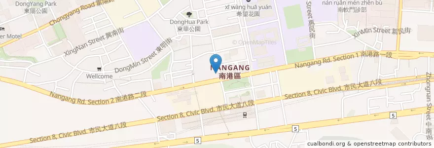 Mapa de ubicacion de K&Mia Cafe en Тайвань, Новый Тайбэй, Тайбэй, 南港區.