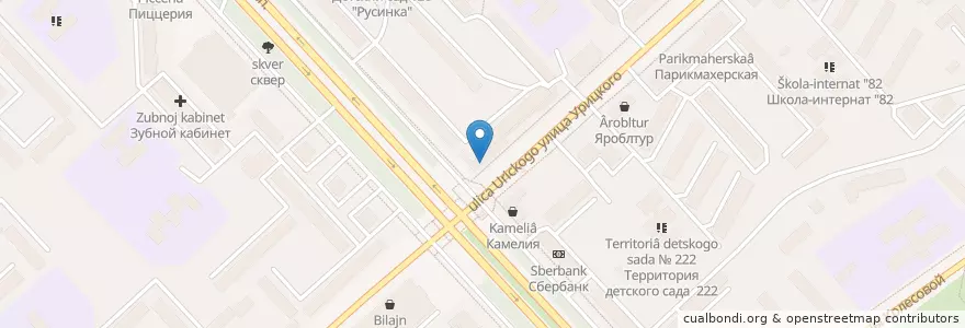 Mapa de ubicacion de Шаурма en Russie, District Fédéral Central, Oblast De Iaroslavl, Ярославский Район, Городской Округ Ярославль.