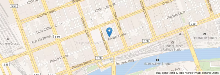 Mapa de ubicacion de Saluministi Sandwiches en Australië, Victoria, City Of Melbourne.
