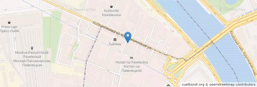 Mapa de ubicacion de 13 Rules en Rusia, Distrito Federal Central, Москва, Distrito Administrativo Central, Даниловский Район, Район Замоскворечье.