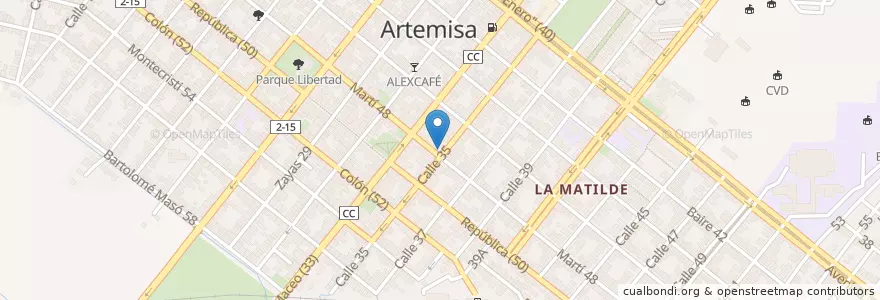 Mapa de ubicacion de Cadeca en كوبا, Artemisa, Artemisa, Ciudad De Artemisa.