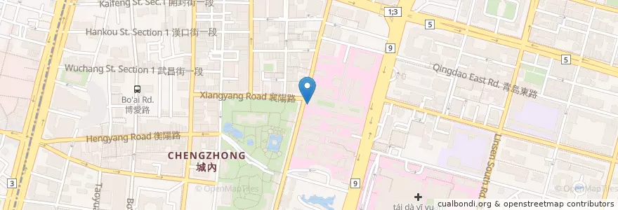 Mapa de ubicacion de 臺大地藏庵 en Taiwan, Nuova Taipei, Taipei, 中正區.