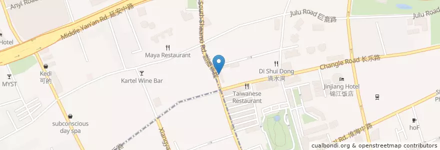 Mapa de ubicacion de Luckin Coffee en 중국, 상하이.