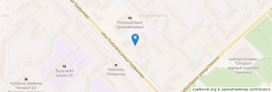 Mapa de ubicacion de ПиццаФабрика en Russie, District Fédéral Central, Oblast De Iaroslavl, Ярославский Район, Городской Округ Ярославль.