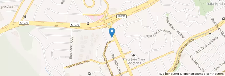 Mapa de ubicacion de Bradesco en Brasil, Região Sudeste, São Paulo, Região Geográfica Intermediária De São Paulo, Região Metropolitana De São Paulo, Região Imediata De São Paulo, São Paulo.