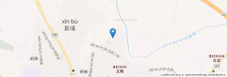 Mapa de ubicacion de 球員休息區 en 臺灣, 臺南市, 關廟區.