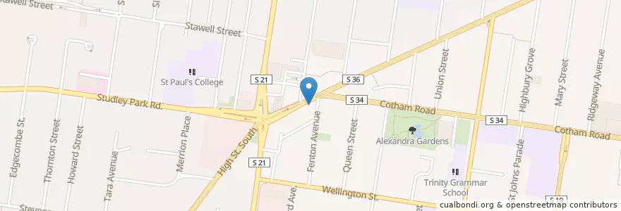 Mapa de ubicacion de Kew Skin Therapy en 오스트레일리아, Victoria, City Of Boroondara.