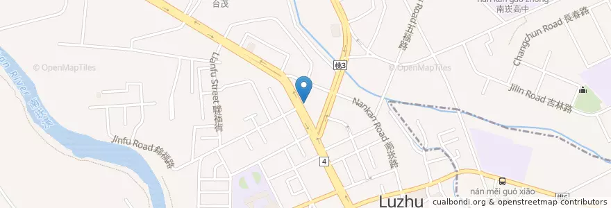 Mapa de ubicacion de 玉山銀行 en 타이완, 타오위안 시, 루주 구.
