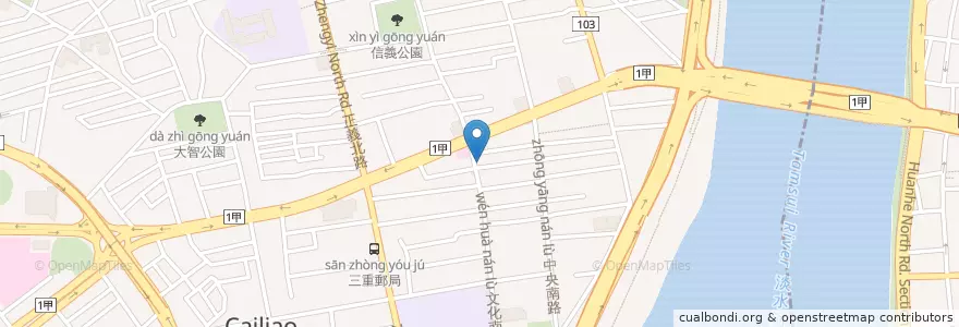 Mapa de ubicacion de 綠堤Coffee en Taiwan, Nuova Taipei.