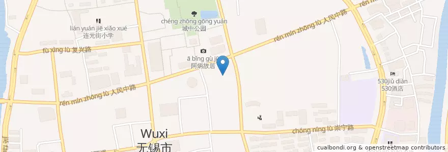 Mapa de ubicacion de Yue Fue 65 en China, Wuxi, 梁溪区(Liangxi).