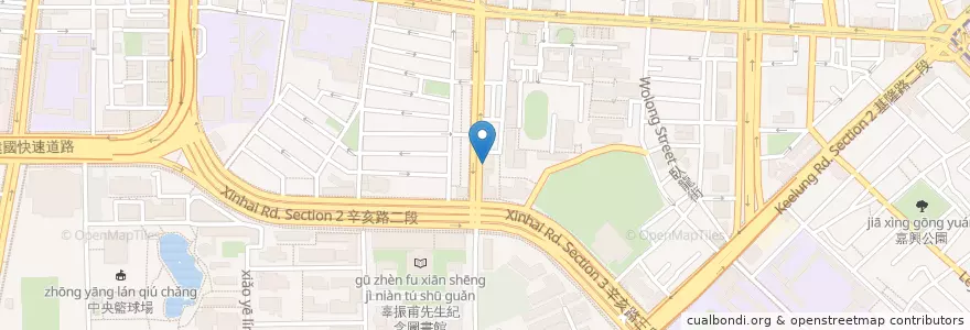 Mapa de ubicacion de 亨信酒棧 en 타이완, 신베이 시, 타이베이시, 다안 구.