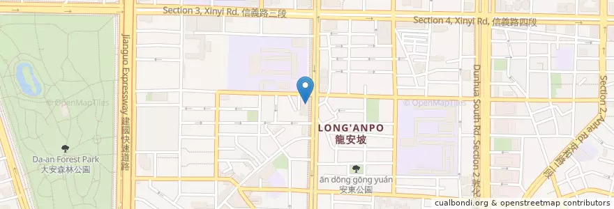 Mapa de ubicacion de Roxy en تایوان, 新北市, تایپه, 大安區.