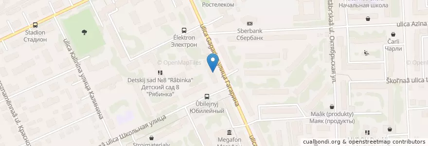 Mapa de ubicacion de Аптека 43 плюс en ロシア, 沿ヴォルガ連邦管区, キーロフ州, ヴャーツキエ・ポリャーヌィ管区.