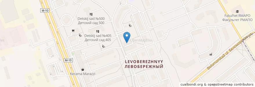 Mapa de ubicacion de Куурдак №1 en Russia, Distretto Federale Centrale, Москва, Северный Административный Округ, Район Левобережный.