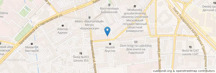 Mapa de ubicacion de Горячий лаваш en Rusia, Центральный Федеральный Округ, Москва, Центральный Административный Округ, Басманный Район.